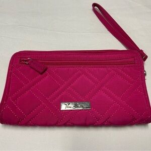 Vera Bradley Fuchsia Front Zip Wristlet